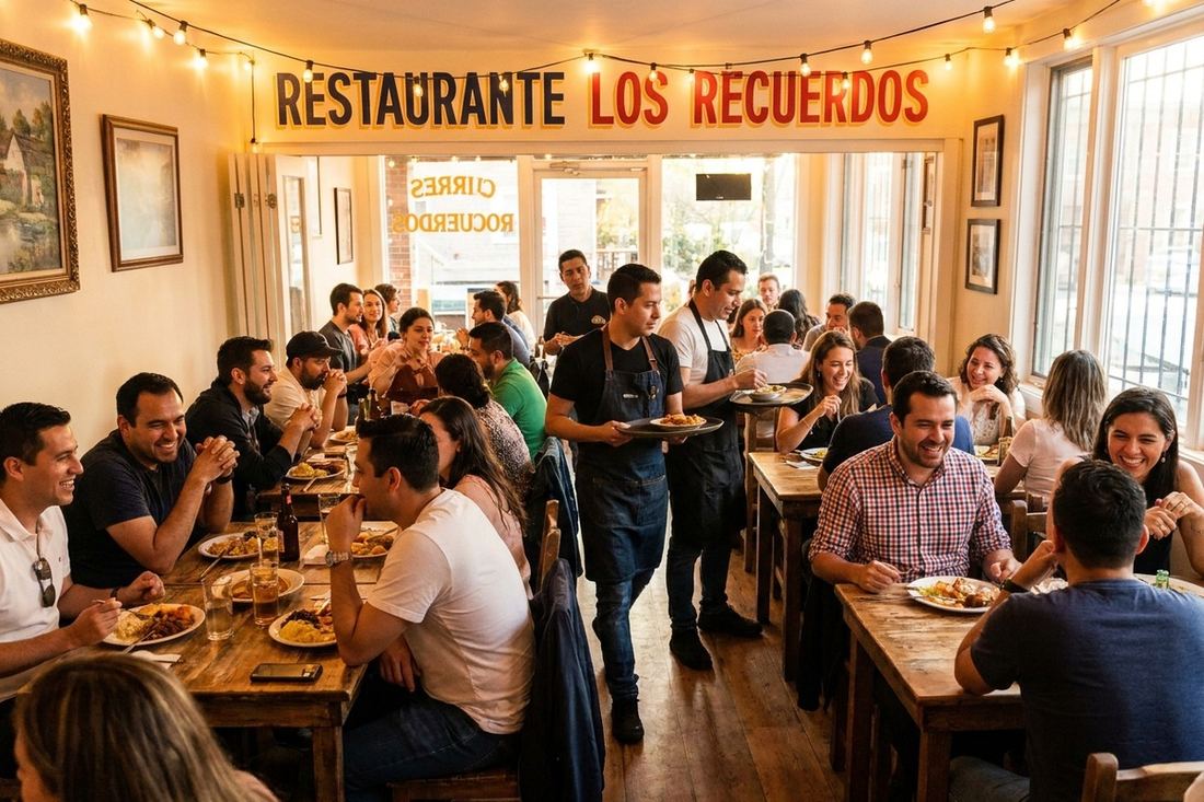 Un restaurante lleno a la hora del almuerzo